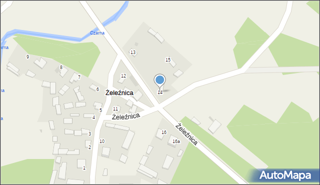 Żeleźnica, Żeleźnica, 14, mapa Żeleźnica