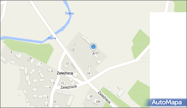 Żeleźnica, Żeleźnica, 15, mapa Żeleźnica