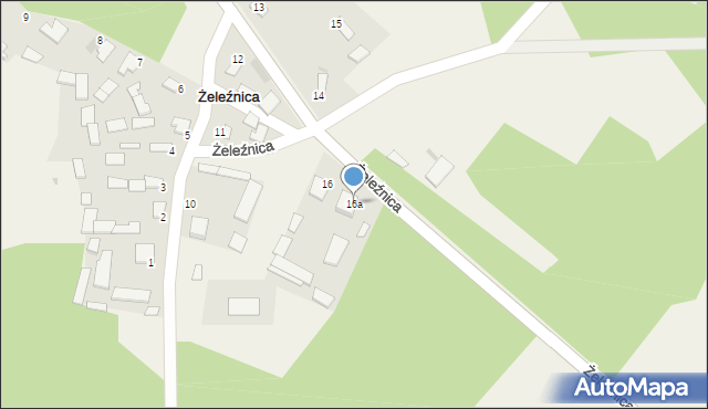 Żeleźnica, Żeleźnica, 16a, mapa Żeleźnica