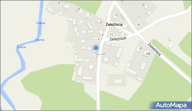 Żeleźnica, Żeleźnica, 2A, mapa Żeleźnica