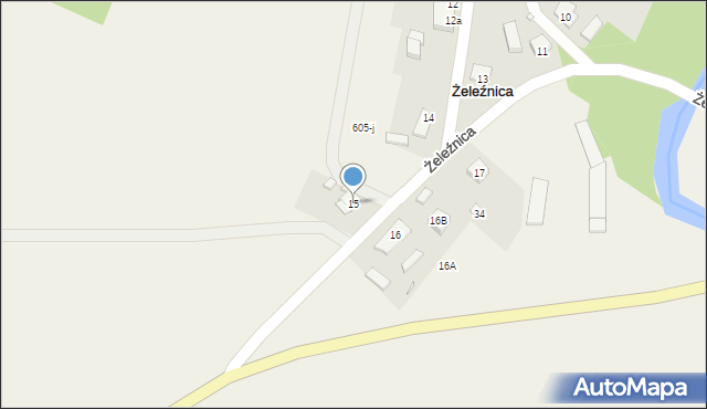 Żeleźnica, Żeleźnica, 15, mapa Żeleźnica