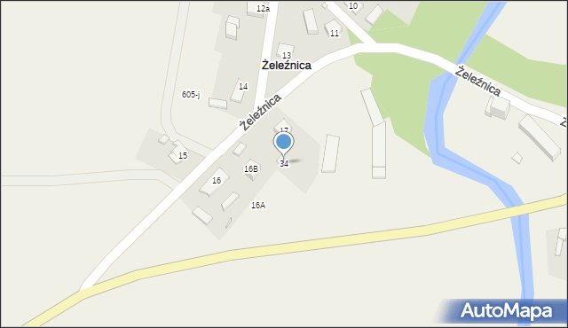 Żeleźnica, Żeleźnica, 34, mapa Żeleźnica