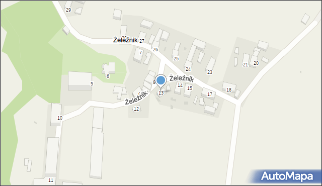 Żeleźnik, Żeleźnik, 13, mapa Żeleźnik