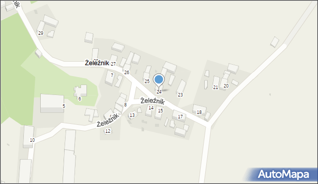 Żeleźnik, Żeleźnik, 24, mapa Żeleźnik