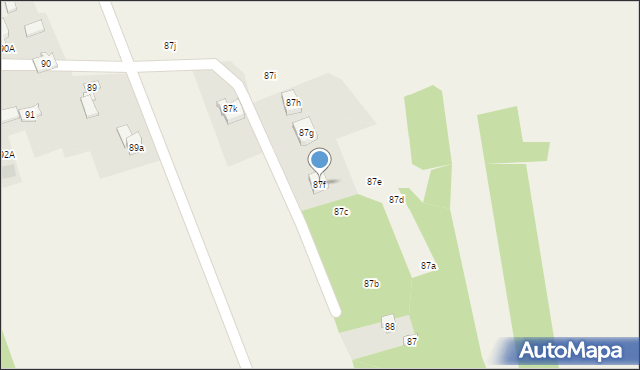 Zelgoszcz, Zelgoszcz, 87f, mapa Zelgoszcz