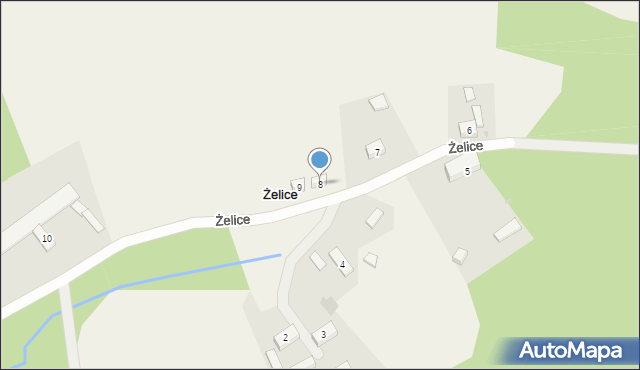 Żelice, Żelice, 8, mapa Żelice