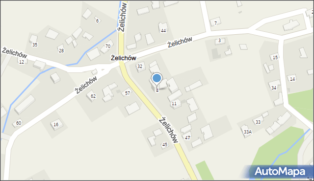 Żelichów, Żelichów, 4, mapa Żelichów