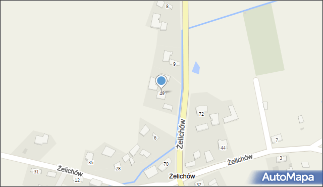 Żelichów, Żelichów, 49, mapa Żelichów