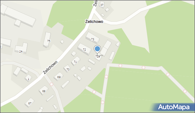 Żelichowo, Żelichowo, 72a, mapa Żelichowo