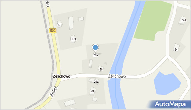 Żelichowo, Żelichowo, 28a, mapa Żelichowo