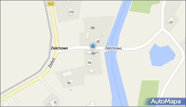 Żelichowo, Żelichowo, 29a, mapa Żelichowo