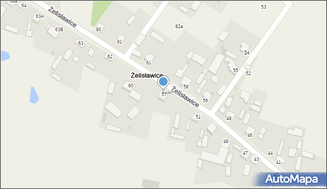 Żelisławice, Żelisławice, 57, mapa Żelisławice