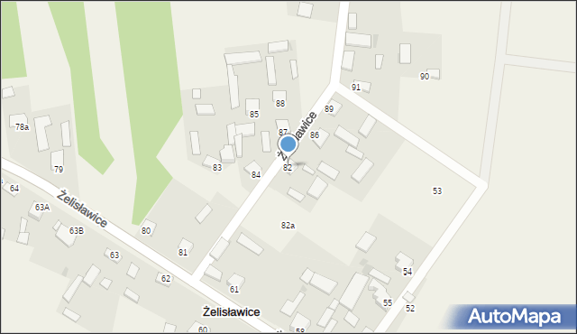 Żelisławice, Żelisławice, 82, mapa Żelisławice