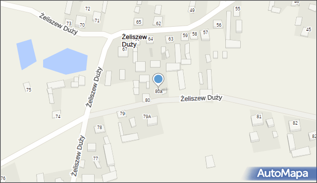 Żeliszew Duży, Żeliszew Duży, 80a, mapa Żeliszew Duży