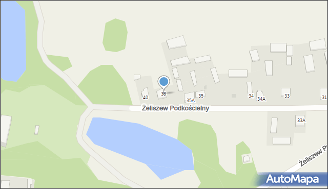 Żeliszew Podkościelny, Żeliszew Podkościelny, 38, mapa Żeliszew Podkościelny