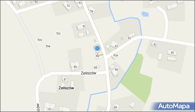 Żeliszów, Żeliszów, 84, mapa Żeliszów