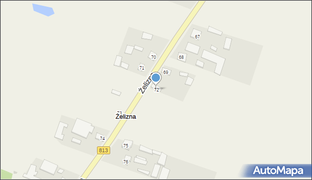 Żelizna, Żelizna, 72, mapa Żelizna