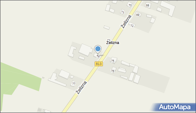 Żelizna, Żelizna, 74, mapa Żelizna