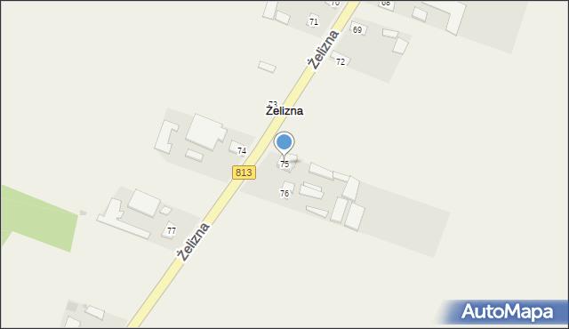 Żelizna, Żelizna, 75, mapa Żelizna