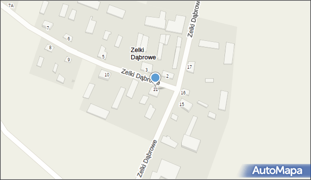 Zelki Dąbrowe, Zelki Dąbrowe, 11, mapa Zelki Dąbrowe