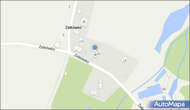 Żelkówko, Żelkówko, 16, mapa Żelkówko