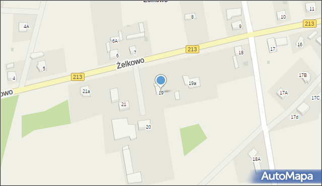 Żelkowo, Żelkowo, 19, mapa Żelkowo