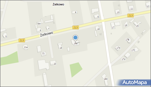 Żelkowo, Żelkowo, 19a, mapa Żelkowo