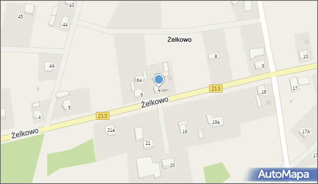 Żelkowo, Żelkowo, 7, mapa Żelkowo