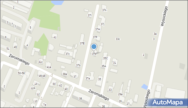 Zelów, Żeromskiego Stefana, 37d, mapa Zelów