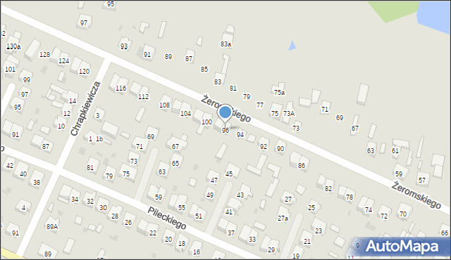 Zelów, Żeromskiego Stefana, 96, mapa Zelów
