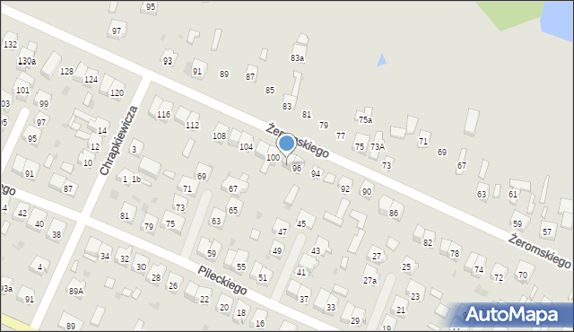 Zelów, Żeromskiego Stefana, 98, mapa Zelów