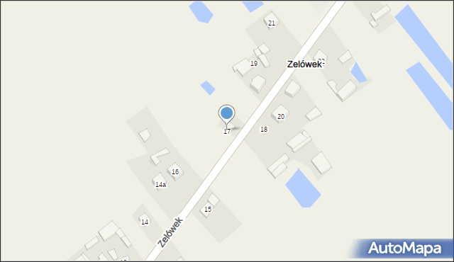 Zelówek, Zelówek, 17, mapa Zelówek