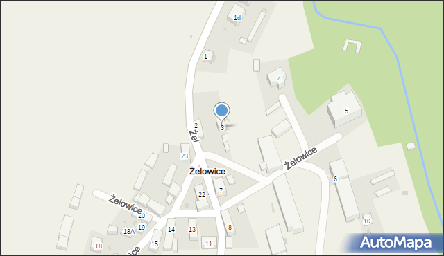 Żelowice, Żelowice, 3, mapa Żelowice