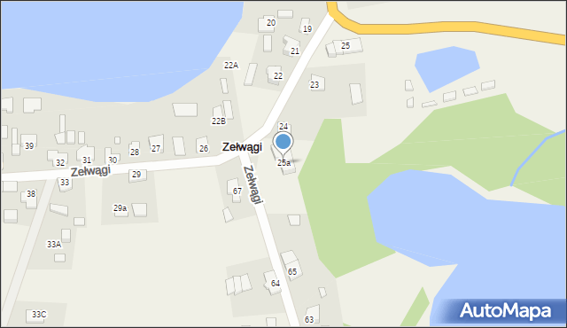 Zełwągi, Zełwągi, 25a, mapa Zełwągi