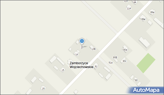 Zemborzyce Tereszyńskie, Zemborzyce Tereszyńskie, 13, mapa Zemborzyce Tereszyńskie