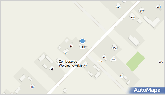 Zemborzyce Tereszyńskie, Zemborzyce Tereszyńskie, 13B, mapa Zemborzyce Tereszyńskie