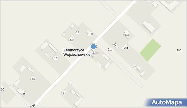 Zemborzyce Wojciechowskie, Zemborzyce Wojciechowskie, 91, mapa Zemborzyce Wojciechowskie