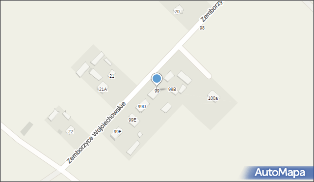 Zemborzyce Wojciechowskie, Zemborzyce Wojciechowskie, 99, mapa Zemborzyce Wojciechowskie