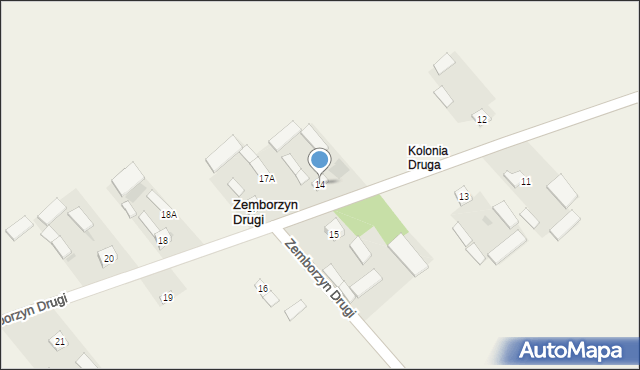 Zemborzyn Drugi, Zemborzyn Drugi, 14, mapa Zemborzyn Drugi