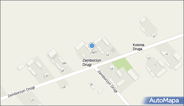 Zemborzyn Drugi, Zemborzyn Drugi, 17A, mapa Zemborzyn Drugi