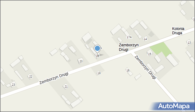 Zemborzyn Drugi, Zemborzyn Drugi, 18, mapa Zemborzyn Drugi