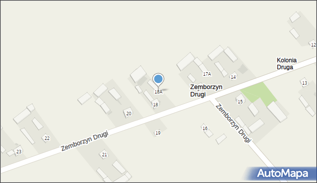 Zemborzyn Drugi, Zemborzyn Drugi, 18A, mapa Zemborzyn Drugi