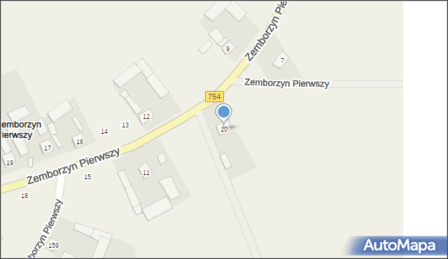 Zemborzyn Pierwszy, Zemborzyn Pierwszy, 10, mapa Zemborzyn Pierwszy