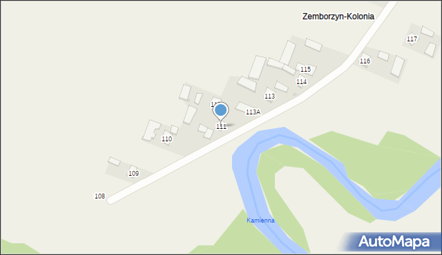 Zemborzyn Pierwszy, Zemborzyn Pierwszy, 111, mapa Zemborzyn Pierwszy