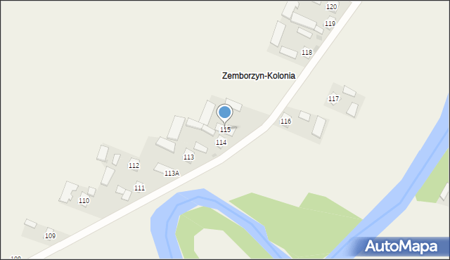 Zemborzyn Pierwszy, Zemborzyn Pierwszy, 115, mapa Zemborzyn Pierwszy