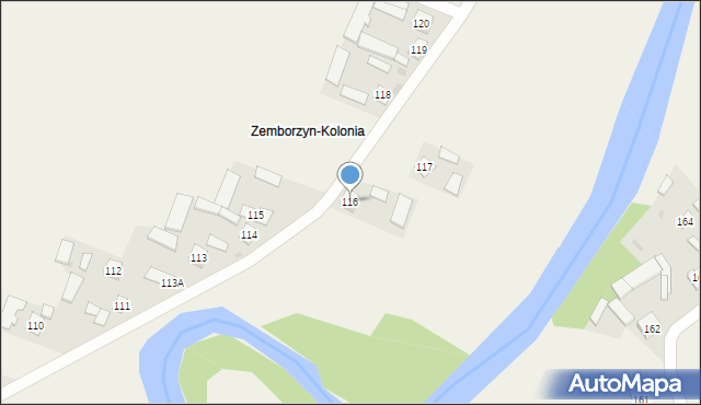 Zemborzyn Pierwszy, Zemborzyn Pierwszy, 116, mapa Zemborzyn Pierwszy