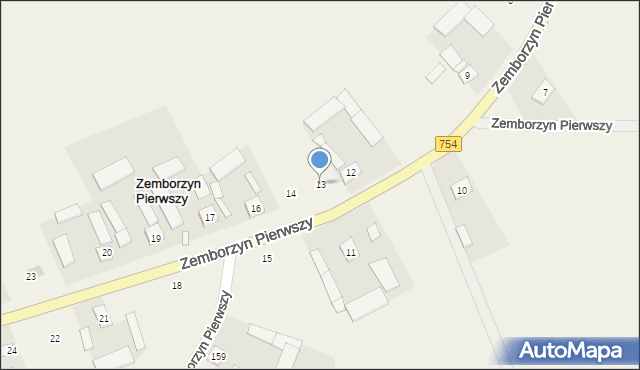 Zemborzyn Pierwszy, Zemborzyn Pierwszy, 13, mapa Zemborzyn Pierwszy