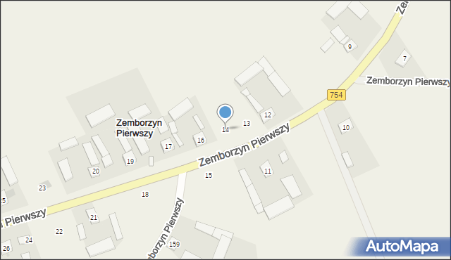 Zemborzyn Pierwszy, Zemborzyn Pierwszy, 14, mapa Zemborzyn Pierwszy