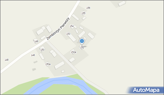 Zemborzyn Pierwszy, Zemborzyn Pierwszy, 152, mapa Zemborzyn Pierwszy