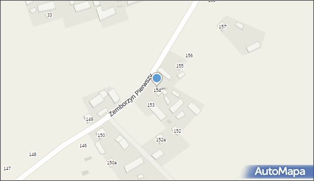 Zemborzyn Pierwszy, Zemborzyn Pierwszy, 154, mapa Zemborzyn Pierwszy
